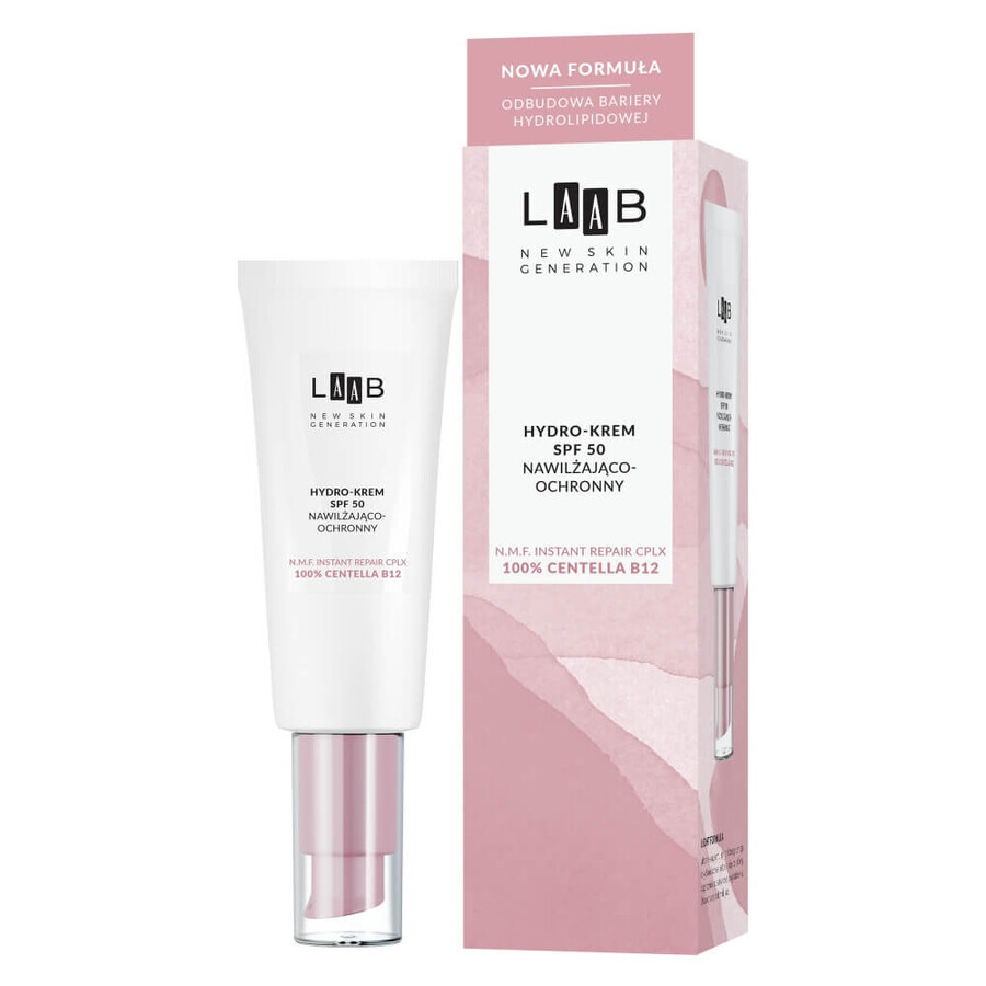 AA LAAB Centella B12, crema idratante e protettiva, SPF 50, 40 ml