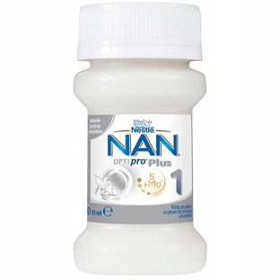 Nestle NAN Optipro Plus 1 HMO, kant-en-klare zuigelingenmelk voor baby's vanaf de geboorte, 70 ml