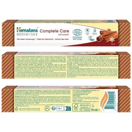 Himalaya Botanique Complete Care, kaneel tandpasta, fluoridevrij, 75 ml