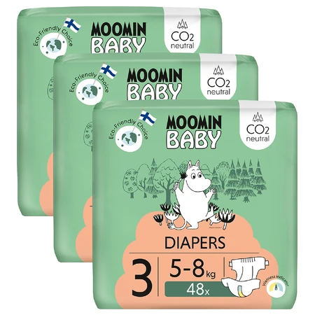 Mumin Baby, Windeln, Größe 3, 5-8 kg, 144 Stück