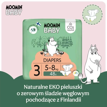 Mumin Baby, Windeln, Größe 3, 5-8 kg, 144 Stück