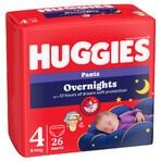Huggies Overnights, pañales, Disney, talla 4, 9-14 kg, Mega Pack, 26 unidades Huggies Overnights, pañales, Disney, talla 4, 9-14 kg, Mega Pack, 26 unidades