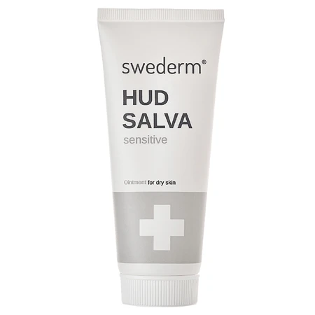 Set Swederm Hudsalva Sensitive, stark fettende Salbe, trockene Haut, 100 ml + Swederm Comfort Roll, 60 ml + Hudsalva Salbe mit Vitamin E, 2 x 8 ml gratis
