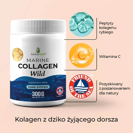 BetterMe Colágeno Marino Silvestre, sabor neutro, 300 g