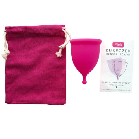 Rosa, copa menstrual, talla S, 1 unidad