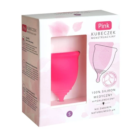 Rosa, copa menstrual, talla S, 1 unidad