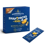 Haddrell's Manuka Snap Pack Kids, UMF 5+ MGO 83+ Manuka honey sachets, 10 x 5 g