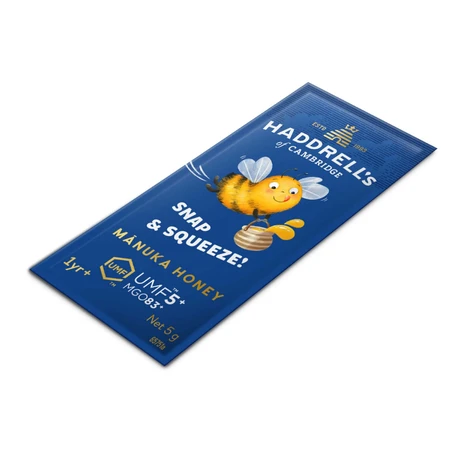 Haddrell's Manuka Snap Pack Kids, zakjes Manuka honing UMF 5+ MGO 83+, 10 x 5 g