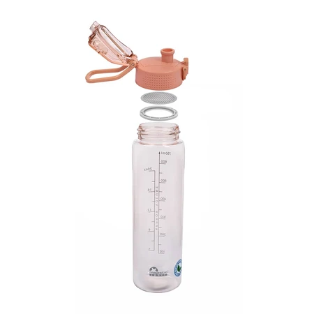 Majestic Sport, botella de agua tritán, Okosei Clear, rosa, 750 ml