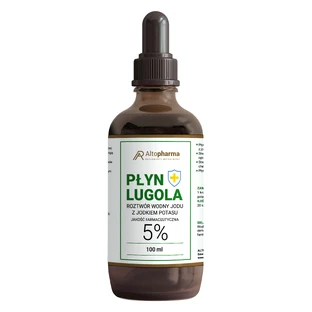 Líquido de Lugol 5%, solución acuosa de yodo con yoduro potásico, 100 ml