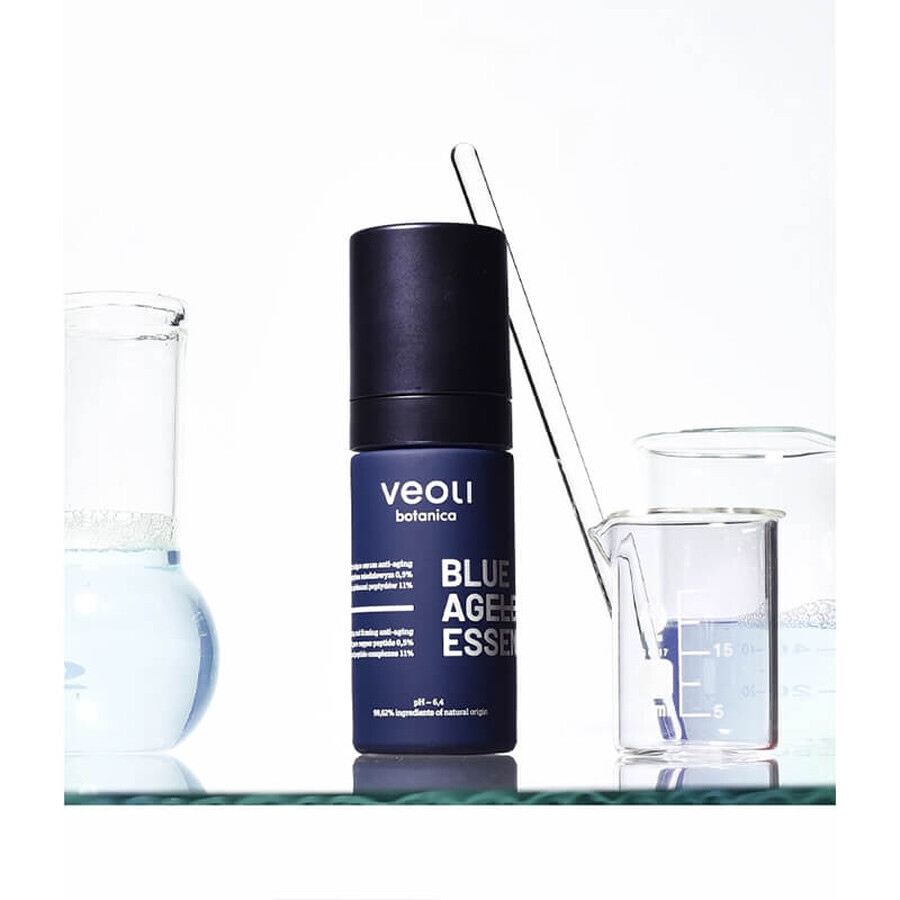 Veoli Botanica Blue Ageless Essence, siero viso riempitivo e rassodante anti-età, 30 ml