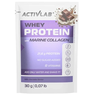 ActivLab Pharma Whey Protein with Marine Collagen, protein, milk chocolate flavor, 30 g