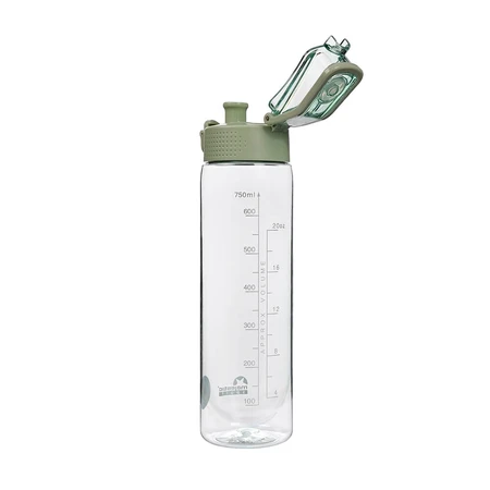 Majestic Sport, botella de agua tritán, Okosei Clear, verde, 750 ml