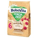 BoboVita Porcja Zbóż Fijne melkachtige havermout met rijst, framboos-banaan, geen suiker toegevoegd, na 6 maanden, 210 g