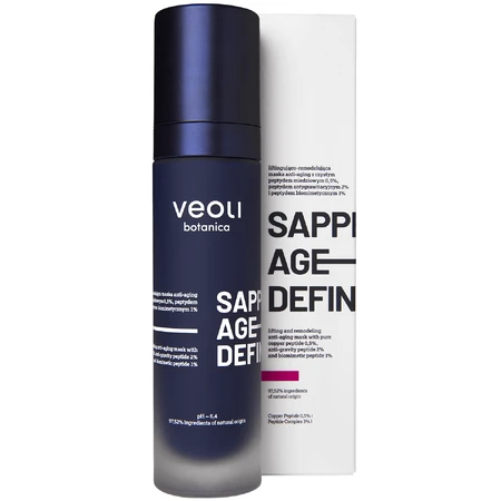 Veoli Botanica Sapphire Age-Definer, liftend en remodellerend gezichtsmasker, 50 ml