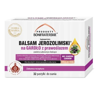 Productos Bonifrater Bálsamo de Jerusalén para la Garganta con San Juan Verrugoso, 32 pastillas para chupar