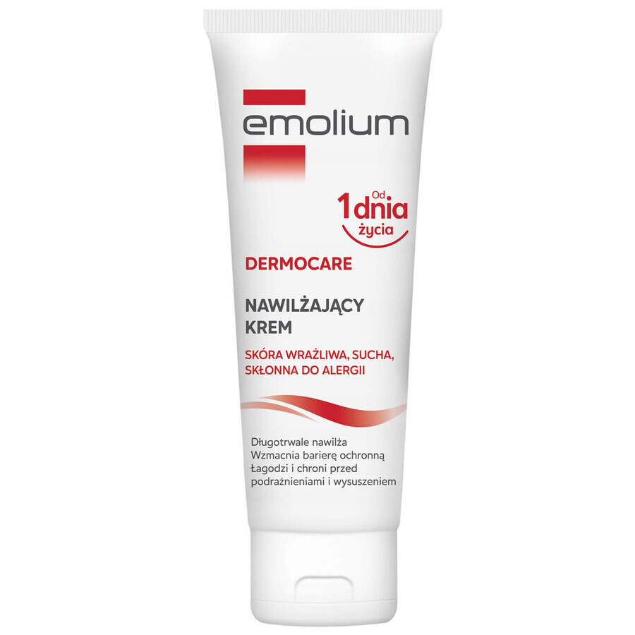 Emolium Dermocare set, moisturizing cream, sensitive, dry and allergy-prone skin, from 1 day of life, 2 x 75 ml