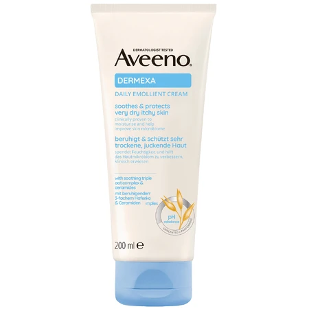 Aveeno Dermexa, crème émolliente pour les démangeaisons, 200 ml