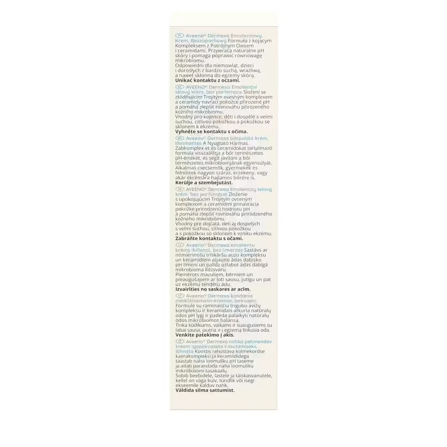 Aveeno Dermexa, crema emoliente para el picor de la piel, 200 ml