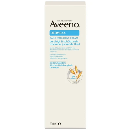 Aveeno Dermexa, crema emoliente para el picor de la piel, 200 ml