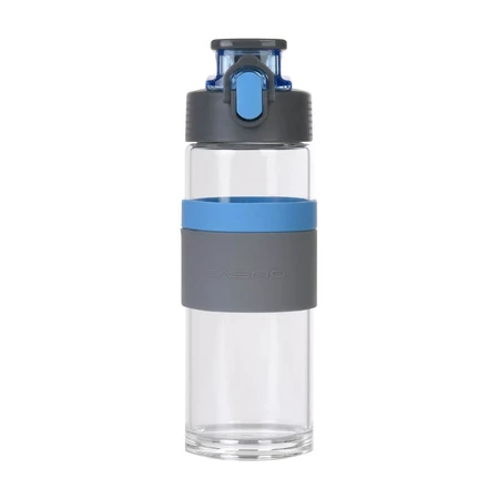 Casno, Botella de vidrio Cross, azul, 500 ml
