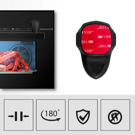 Sipo, ovendeurslot veiligheidspal, zwart, 1 stuk