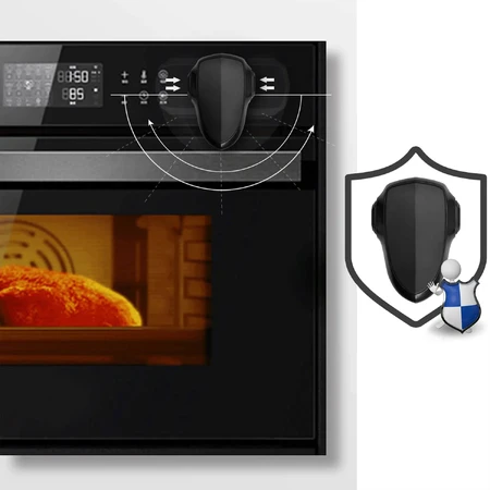 Sipo, ovendeurslot veiligheidspal, zwart, 1 stuk