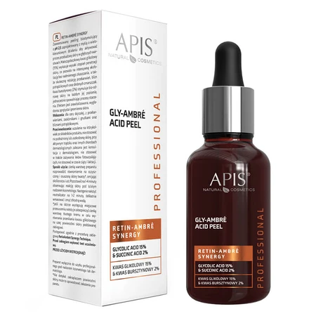 Apis Professional Retin Ambre Synergy, zure peeling, glycolzuur 15% + barnsteenzuur 2%, 30 ml