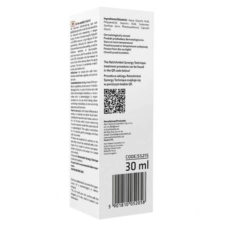 Apis Professional Retin Ambre Synergy, zure peeling, glycolzuur 15% + barnsteenzuur 2%, 30 ml