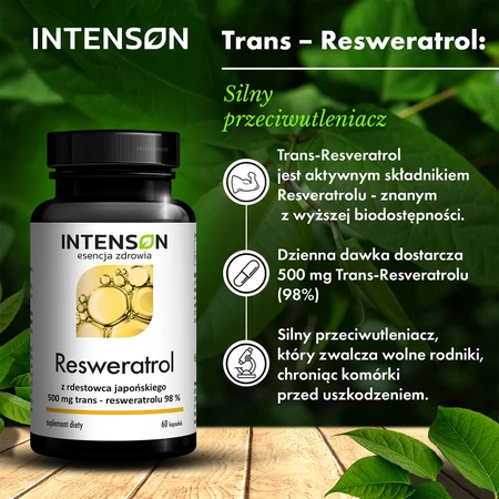 Intenson resveratrol de knotweed japonés, 60 cápsulas