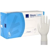 Abena, guantes de látex, no estériles, sin polvo, talla L, 100 unidades