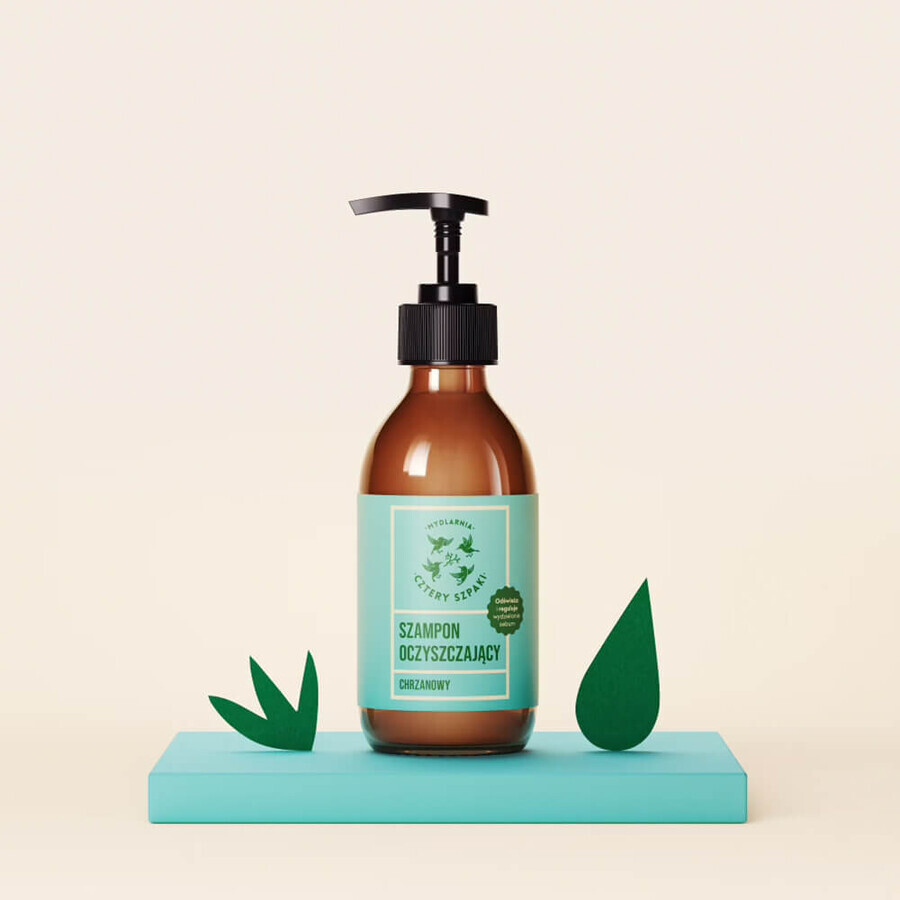 Cztery Szpaki, șampon lichid de curățare, hrean, 300 ml