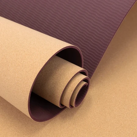 Spokey Savasana, cork mat, anti-slip, pink, 1 piece