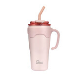 Majestic Sport, Thermobecher mit Strohhalm Jelly, rosa, 650 ml