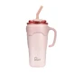 Majestic Sport, Thermobecher mit Strohhalm Jelly, rosa, 650 ml