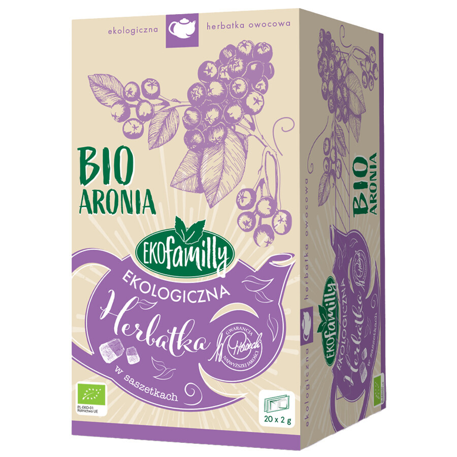 EkoFamily Bio Aronia, Bio-Früchtetee, 2 g x 20 Beutel