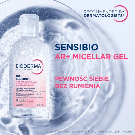 Bioderma Sensibio AR+, gel micellaire nettoyant, 250 ml