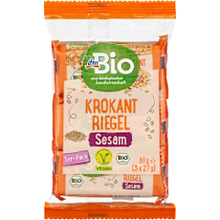 dmBio Crunchy sesame bars, 81 g