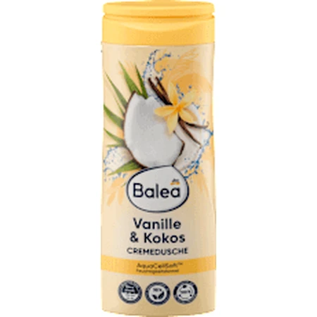 Gel de ducha de vainilla y crema de coco, 300 ml