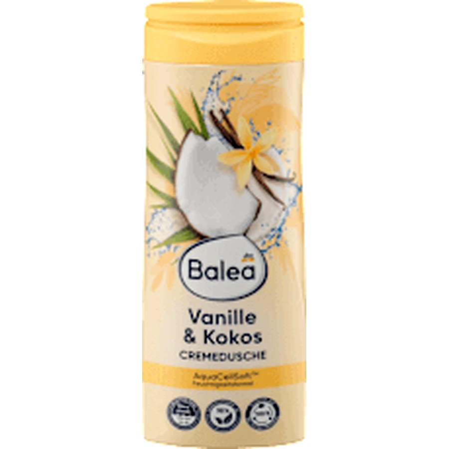 Gel de ducha de vainilla y crema de coco, 300 ml