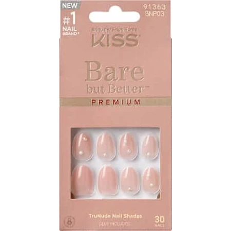 KISS Bare But Better Premium False Nail Slay, 1 Set