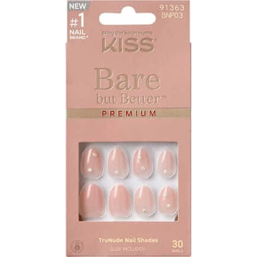KISS Bare But Better Premium False Nail Slay, 1 Set