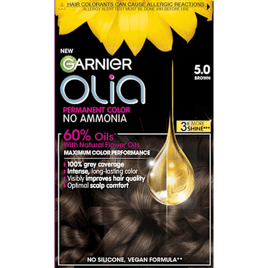 GARNIER olia Permanent paint 5.0 Brown, 174 ml