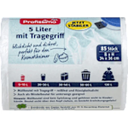 Profissimo Garbage bag with handle, 5 liters, for cosmetic bin, 85 pcs