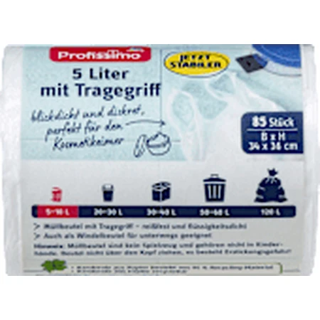 Profissimo Garbage bag with handle, 5 liters, for cosmetic bin, 85 pcs