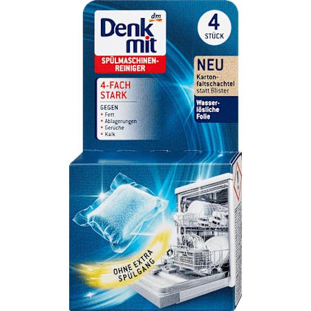 Denkmit Dishwasher cleaning tablets, 4 pcs