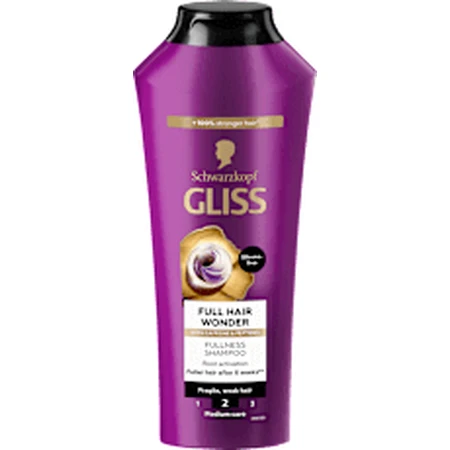 Schwarzkopf GLISS Champú limpiador para cabellos frágiles, 400 ml