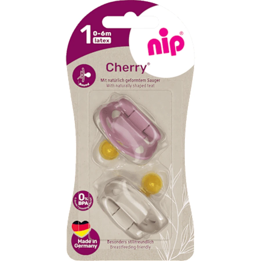 Chupete para niñas 0-6 meses, 2 piezas
