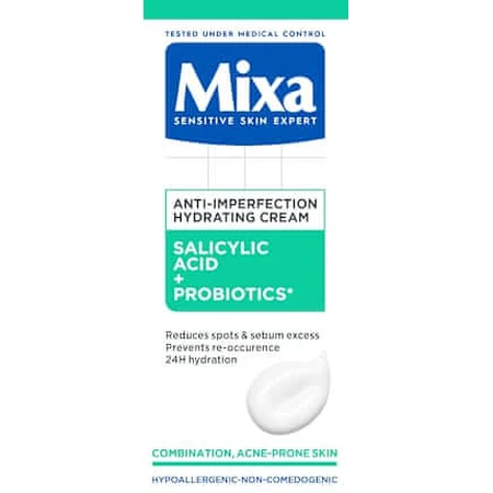 Mixa Crema facial antimanchas - ácido salicílico y AHA, 50 ml