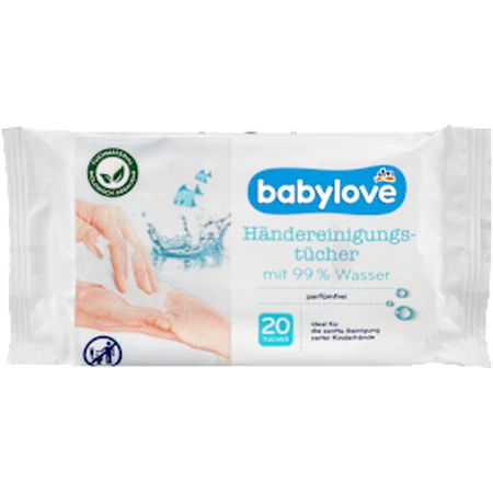 babylove vochtige handdoekjes, 20 stuks